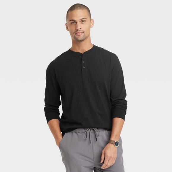 Goodfellow & Co Other - Goodfellow & Co - Men’s Long-Sleeve Henley Shirt in Black.